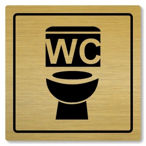 WC, 100x100mm, zlatá, Arizona